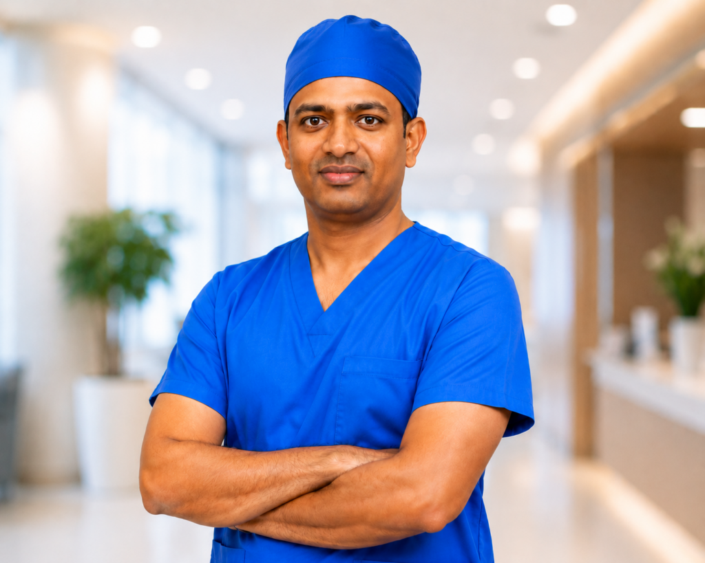 Dr. Ram Prasad Cherukumalli, Urologist and Robotic Surgeon at Apollo Health City, Hyderabad.