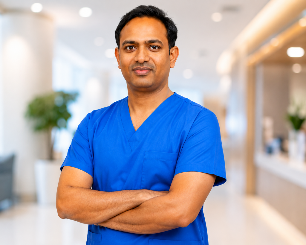 Dr. Ram Prasad Cherukumalli, Urologist and Robotic Surgeon at Apollo Health City, Hyderabad.