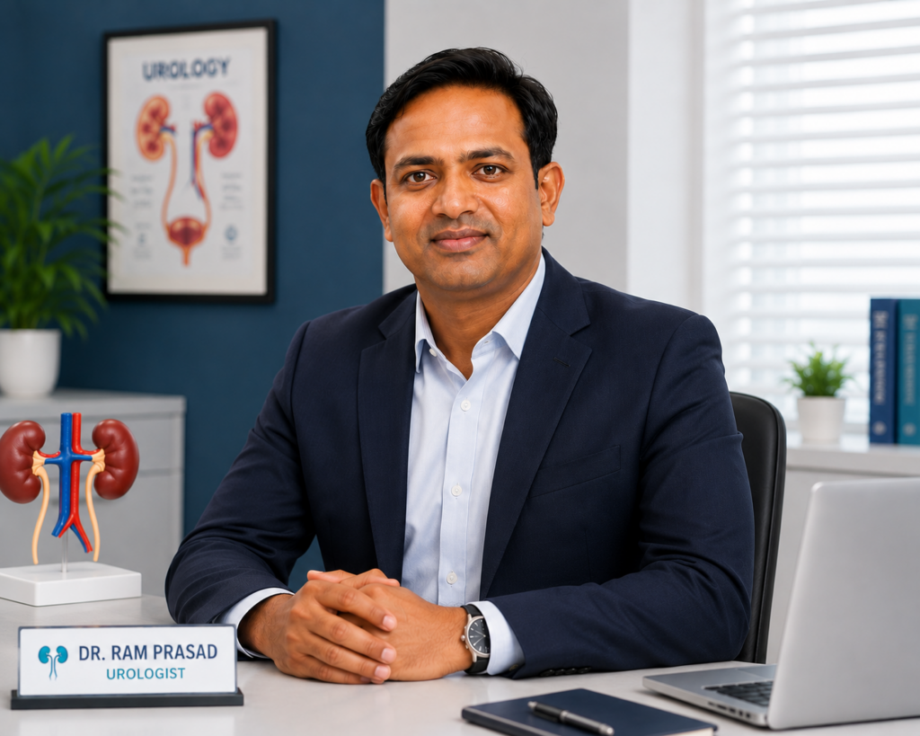 Dr. Ram Prasad Cherukumalli, Urologist and Robotic Surgeon at Apollo Health City, Hyderabad.