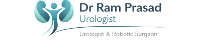 Transparent kidney health logo with a human figure and kidney shapes in blue and teal, representing urology and robotic surgery expertise in Hyderabad